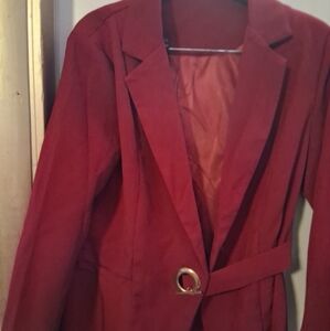 Elegant Red Women's Jacket